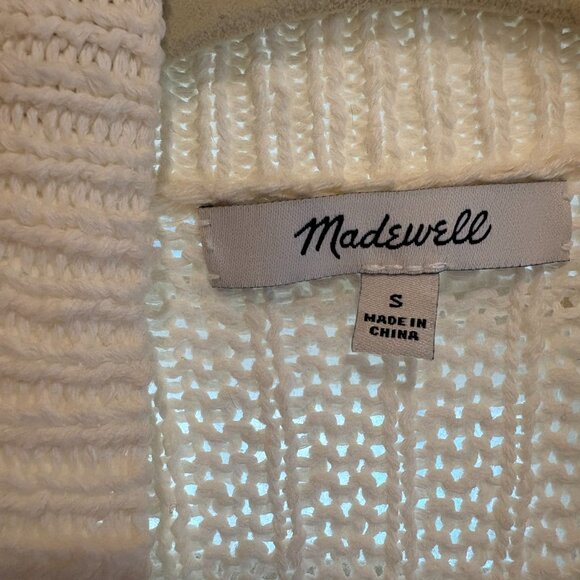 Madewell white bubble sleeve knit cardigan - Picture 3 of 4